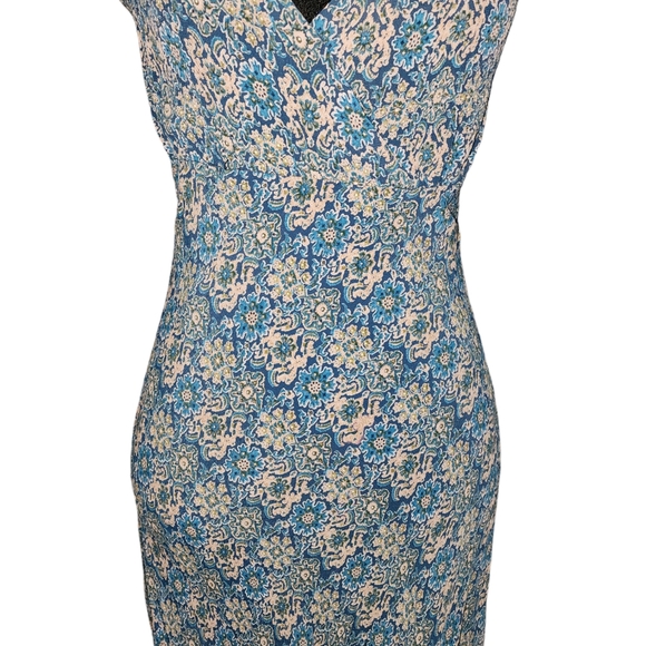 Vintage blue floral asymmetrical y2k dress - Picture 4 of 8